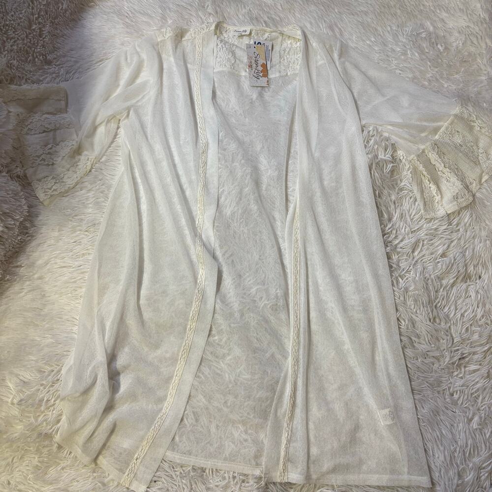 Siren Lily women XL short sleeve Moomoo night gown eggshell